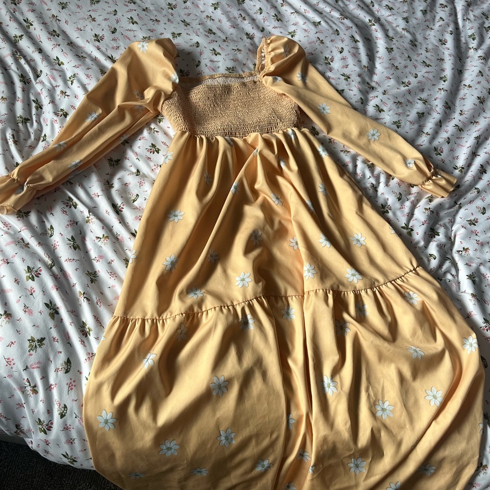 Charming orange Floral Dress